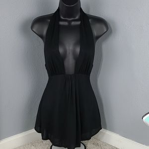 Revolver Plunge Halter Top